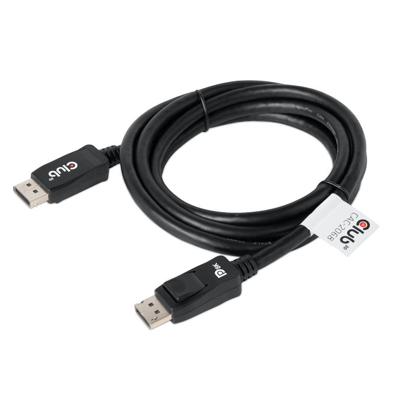 CLUB3D DisplayPort 1.4 HBR3 Cable 2meter M/M 8K60Hz