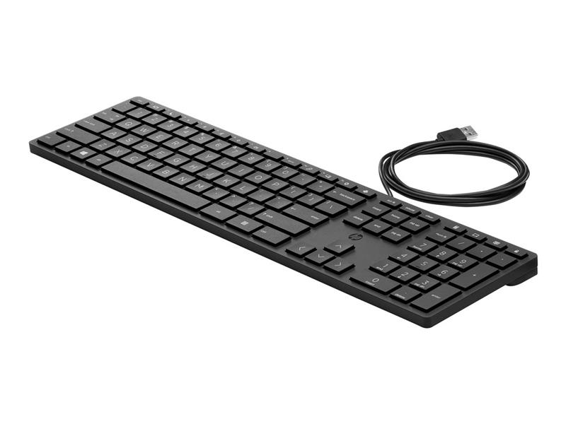 HP 320K toetsenbord USB QWERTY Engels Zwart