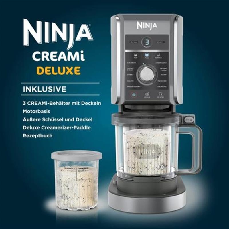 Ninja CREAMi Deluxe Milkshakemaker 0 709 l Zwart Grijs