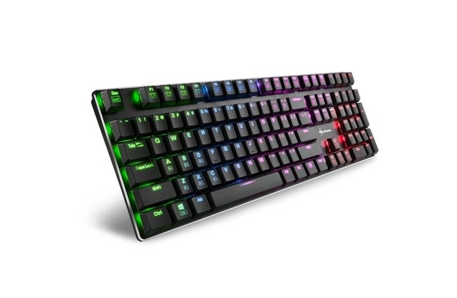 Sharkoon PureWriter RGB toetsenbord USB QWERTY Amerikaans Engels Zwart