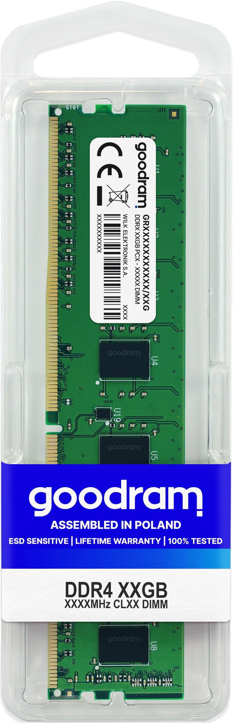 Goodram GR2400D464L17S/4G geheugenmodule 4 GB 1 x 4 GB DDR4 2400 MHz
