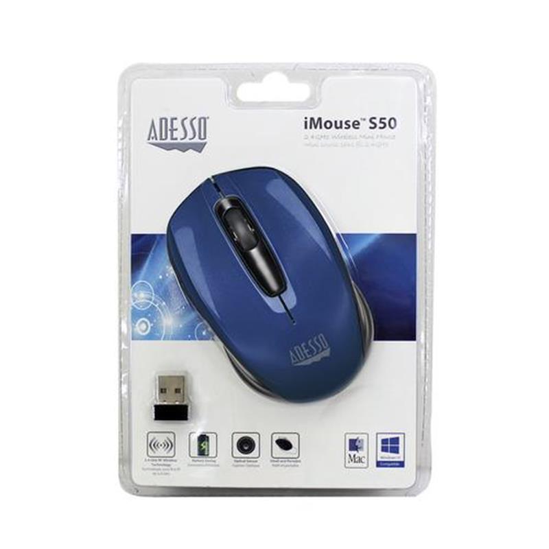 Adesso iMouse S50 muis RF Draadloos Optisch 1200 DPI Ambidextrous
