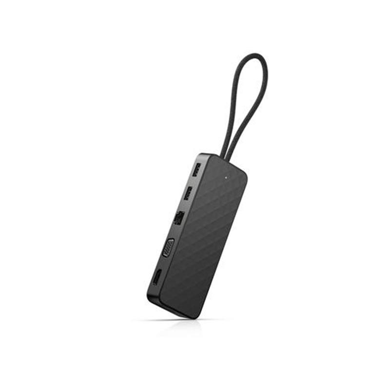 HP Spectre USB-C Travel Dock Bedraad USB 3.2 Gen 1 (3.1 Gen 1) Type-C Zwart