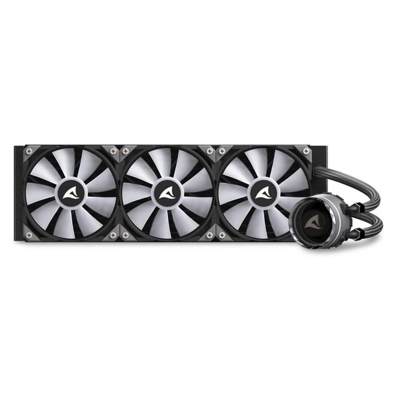 Sharkoon S90 RGB Computer behuizing, Processor Alles-in-één vloeistofkoeler 12 cm Zwart 1 stuk(s)