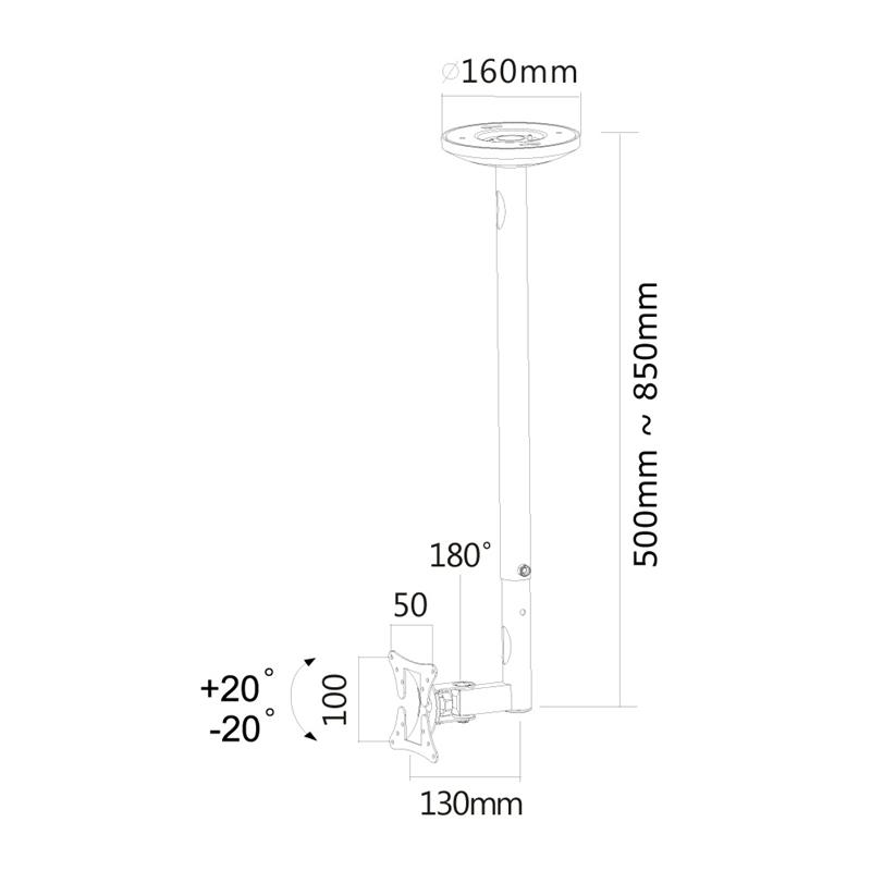 Neomounts monitor plafondsteun