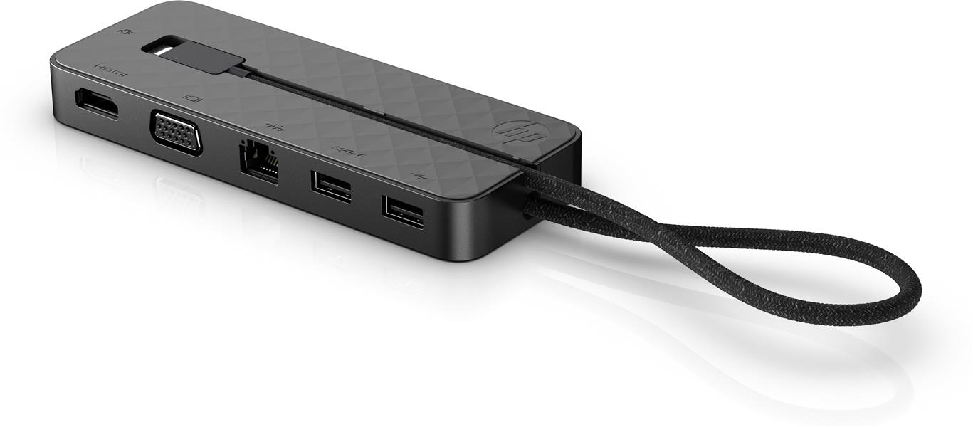 HP Spectre USB-C Travel Dock Bedraad USB 3.2 Gen 1 (3.1 Gen 1) Type-C Zwart