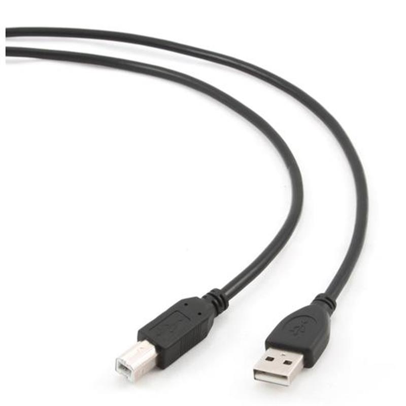 USB-kabel A-B 3 meter zwart