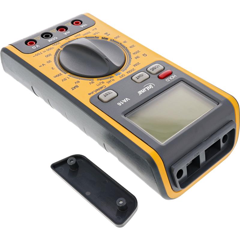 InLine Digital Multimeter 3 in 1 with RJ45 RJ11 Cable Tester and Battery Tester