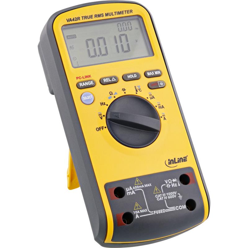 InLine Multimeter Dual-Display with PC connection via USB CAT III CAT IV