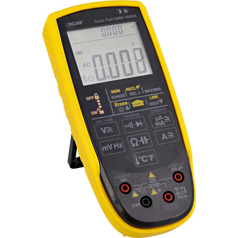 InLine Multimeter with touch pad and illuminated display CAT III CAT IV