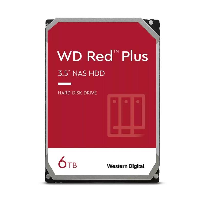 Western Digital RED PLUS HDD 6TB 3 5 SATA3 5400 RPM 256 MB 150 MB s