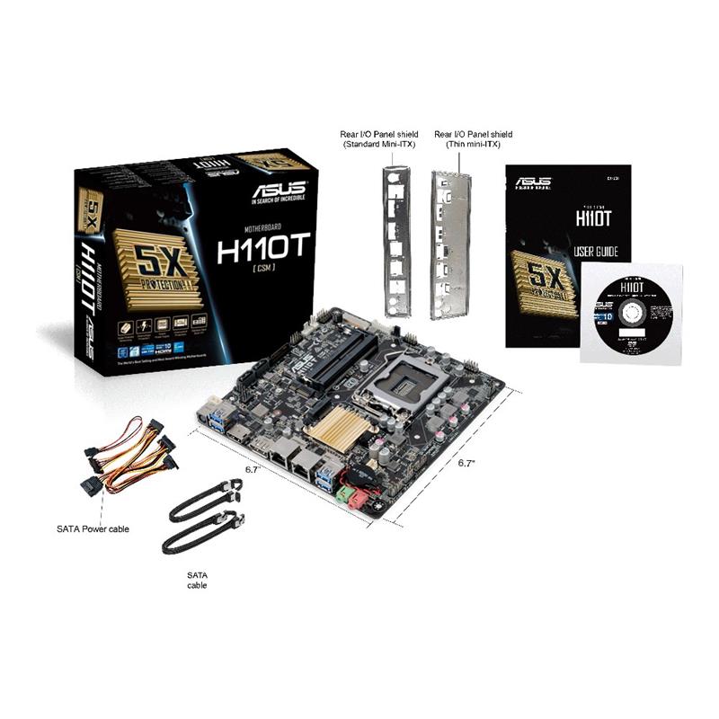 ASUS H110T/CSM Intel® H110 LGA 1151 (Socket H4) mini ITX
