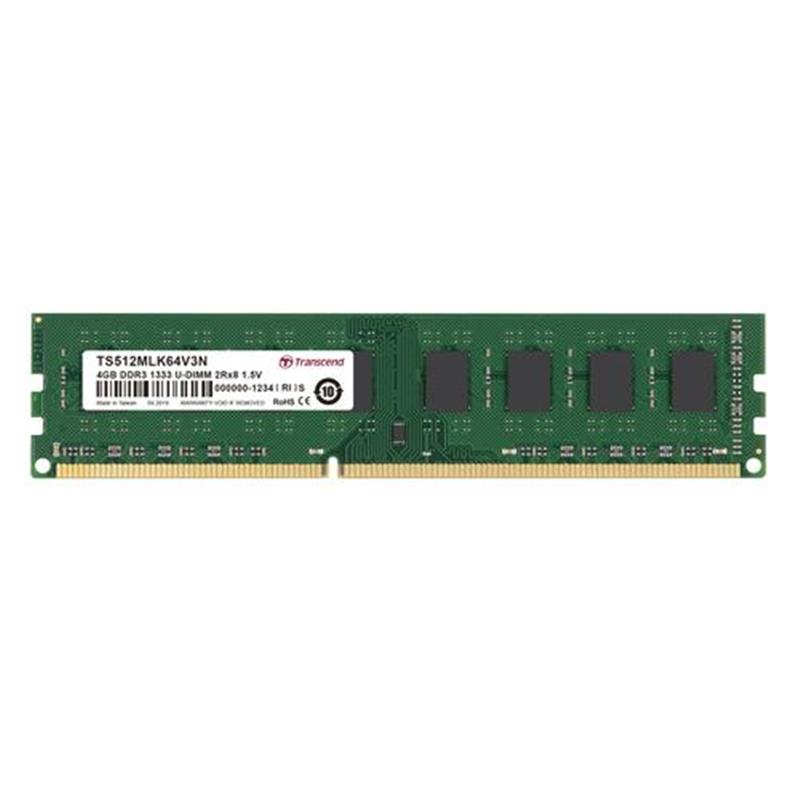 Transcend 4GB DDR3 240-pin DIMM Kit geheugenmodule 2 x 8 GB 1333 MHz