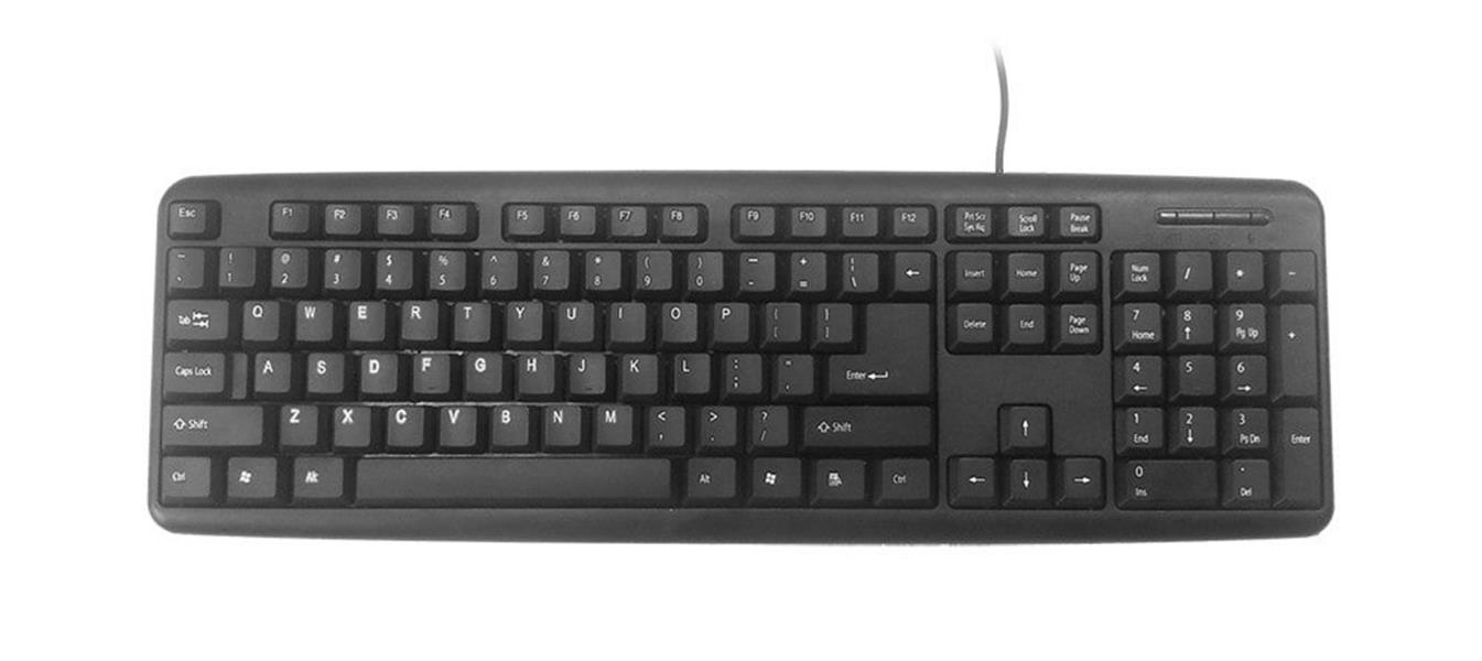 Gembird KB-U-103 toetsenbord USB Amerikaans Engels Zwart