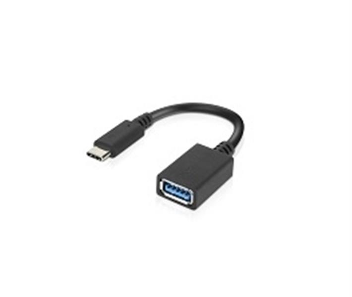 Lenovo LenovoUSB-CtoUSB-AAdapter USB-kabel 0,14 m 2.0/3.2 Gen 1 (3.1 Gen 1) USB C USB A Zwart