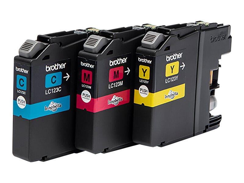 Brother LC-123RBWBP inktcartridge Origineel Cyaan, Magenta, Geel Multipack 3 stuk(s)