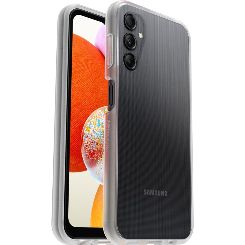 OtterBox React-hoesje voor Galaxy A14, schokbestendig, valbestendig, ultradun, beschermende, getest volgens militaire standaard, Antimicrobieel, Clear