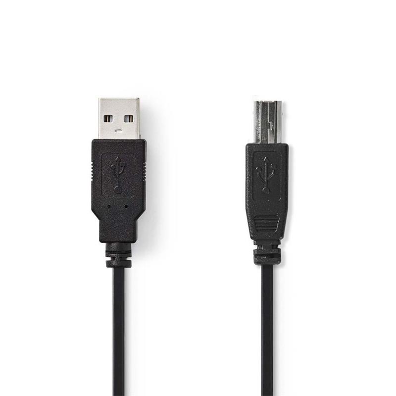 Nedis USB-kabel 2 m USB 2 0 USB A USB B Zwart