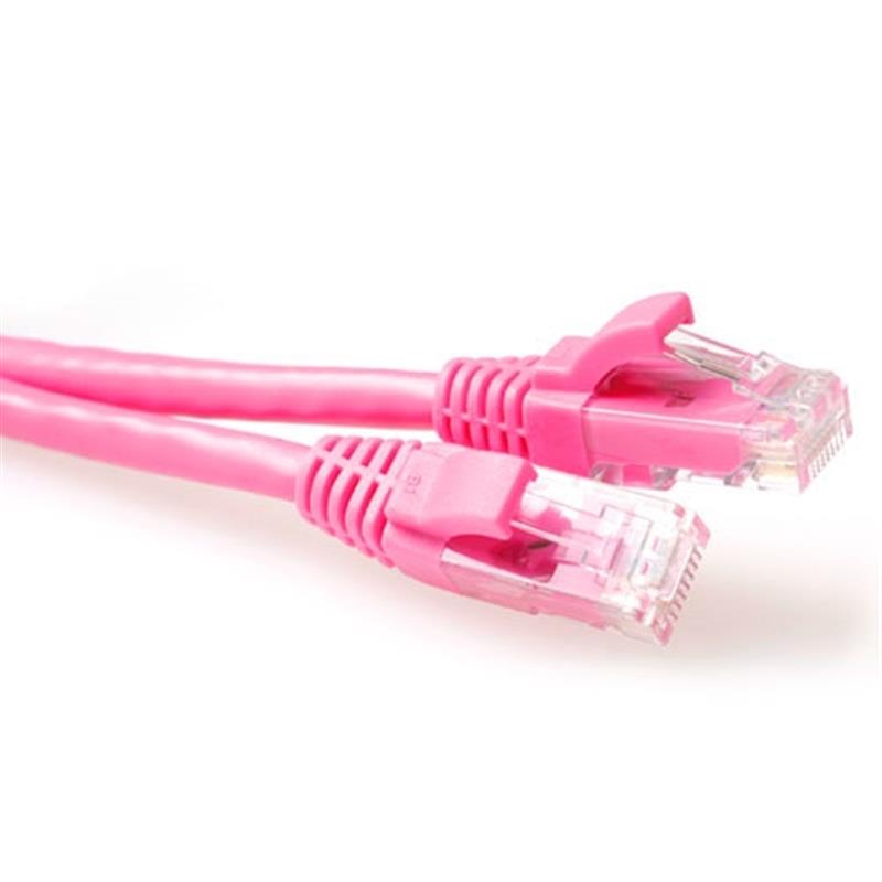 ACT IS1802 netwerkkabel Roze 2 m Cat6 U/UTP (UTP)