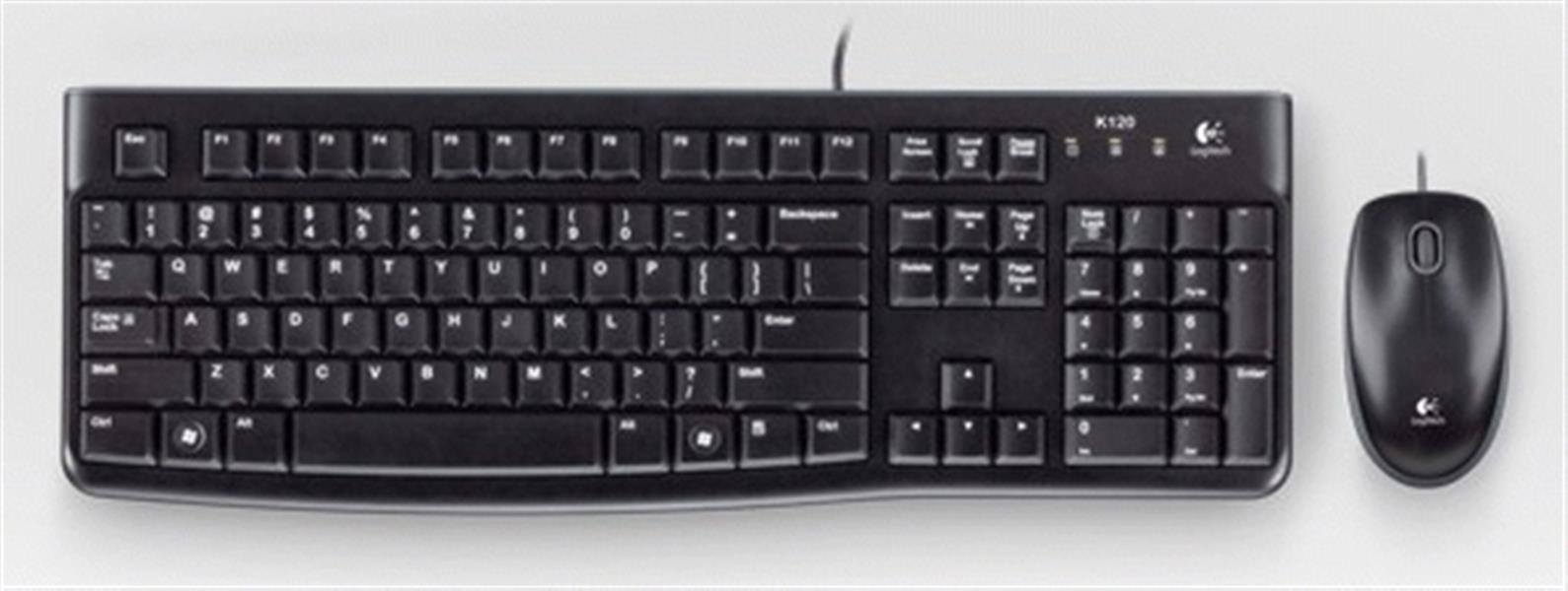 Logitech Desktop MK120 toetsenbord Inclusief muis USB QWERTY Spaans Zwart