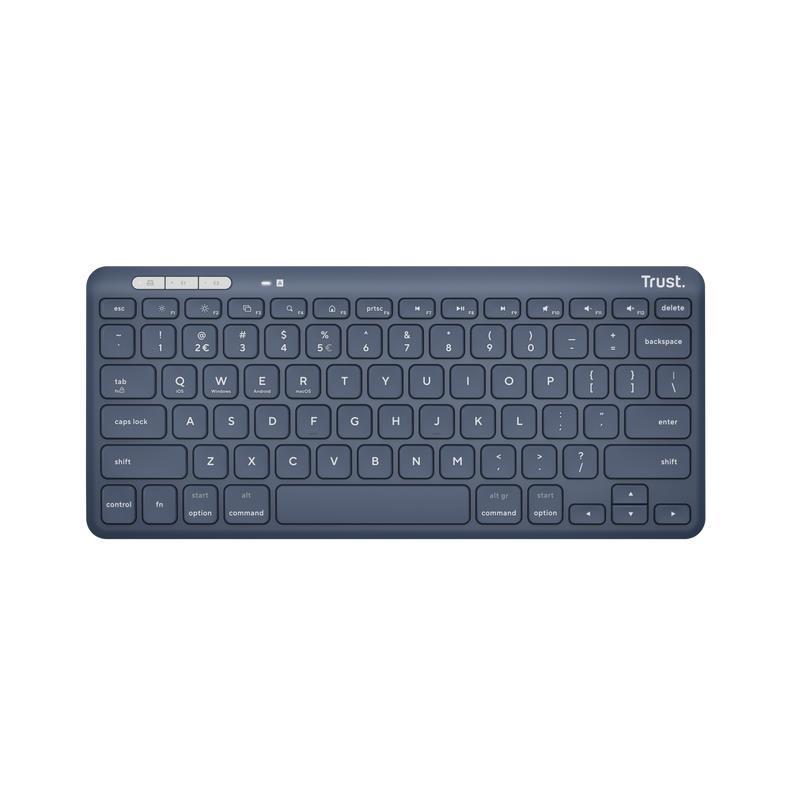 Trust Lyra toetsenbord RF-draadloos + Bluetooth QWERTY Amerikaans Engels Blauw