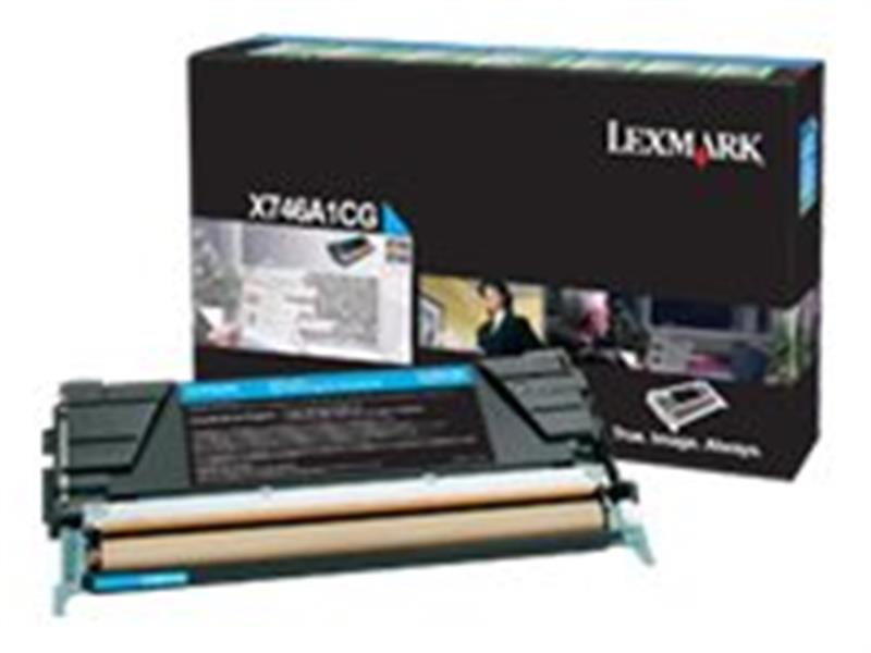 Lexmark X746A1CG tonercartridge Origineel Cyaan 1 stuk(s)