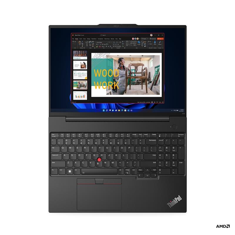 Lenovo ThinkPad E16 Laptop 40,6 cm (16"") WUXGA AMD Ryzen™ 5 7530U 8 GB DDR4-SDRAM 256 GB SSD Wi-Fi 6 (802.11ax) Windows 11 Pro Zwart