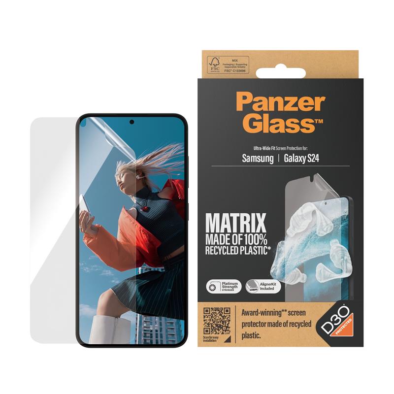 PanzerGlass Ultra Wide Fit D3O PET-Folie Doorzichtige schermbeschermer Samsung 1 stuk(s)