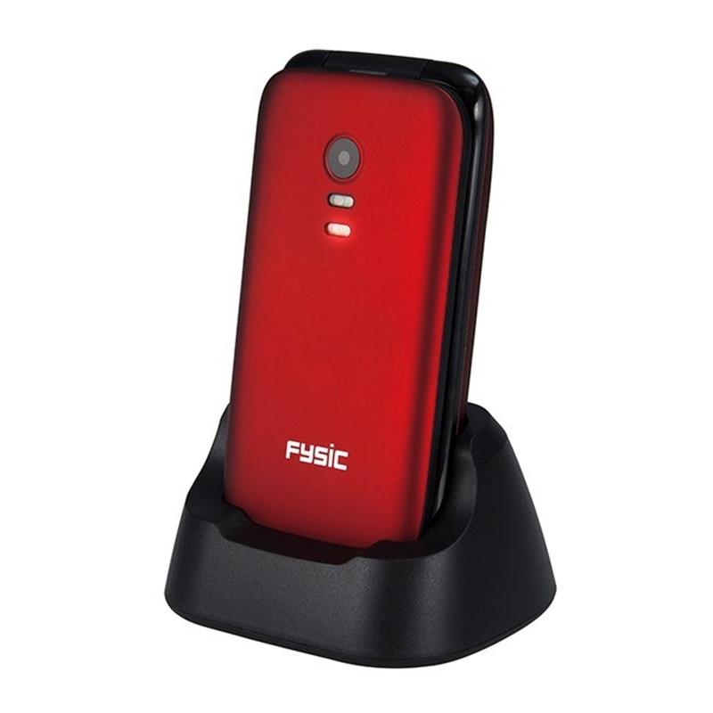 FM-9710RD Fysic Comfort Klap GSM Red actie pakket 5 1 gratis