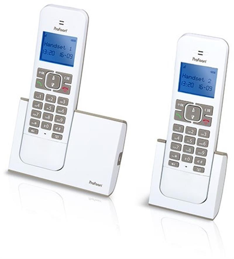  Profoon DECT Telefoon Duo White Taupe