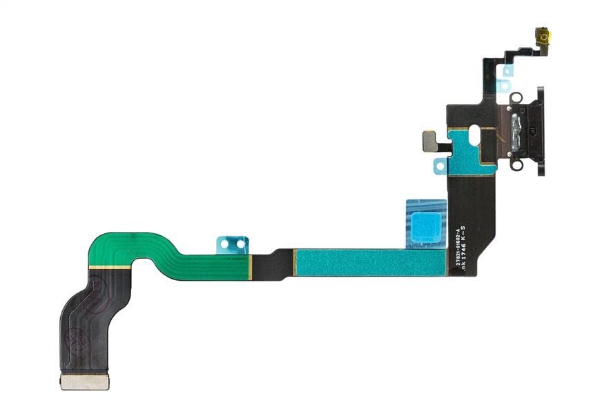 Replacement Charge Data Connector incl Flex Cable for Apple iPhone X Black OEM