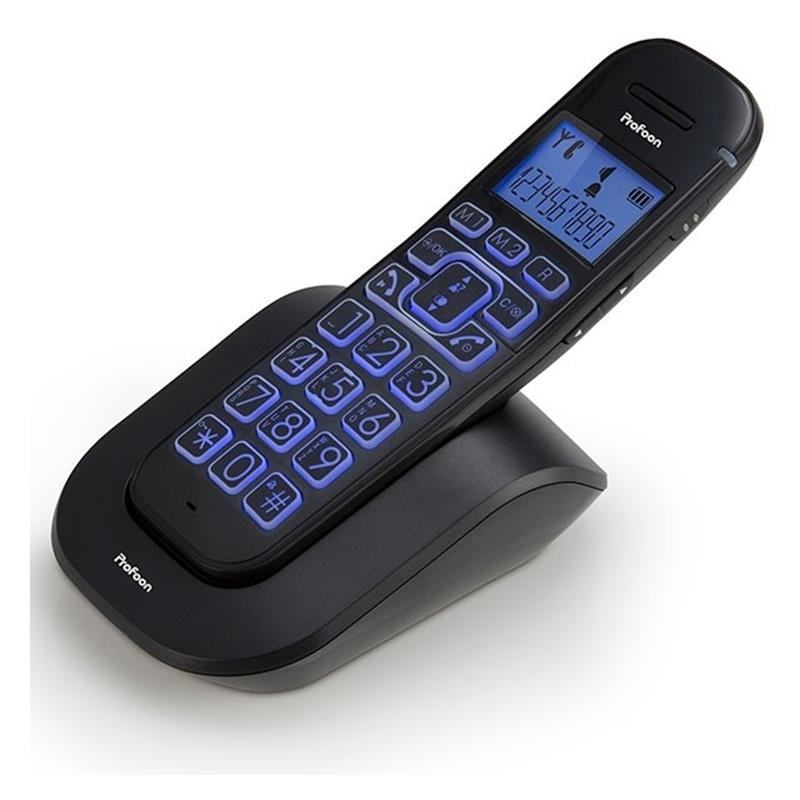  Profoon Big Button DECT Telefoon Black