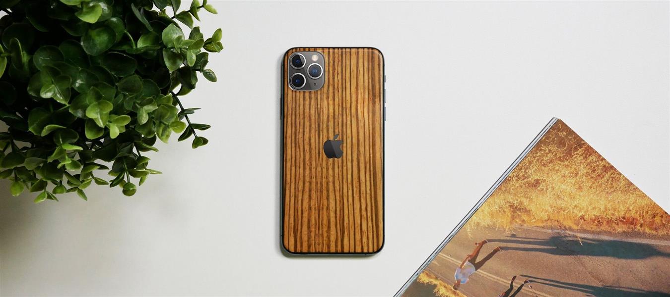 dskinz Smartphone Back Skin for Apple iPhone Xs Zebra Wood