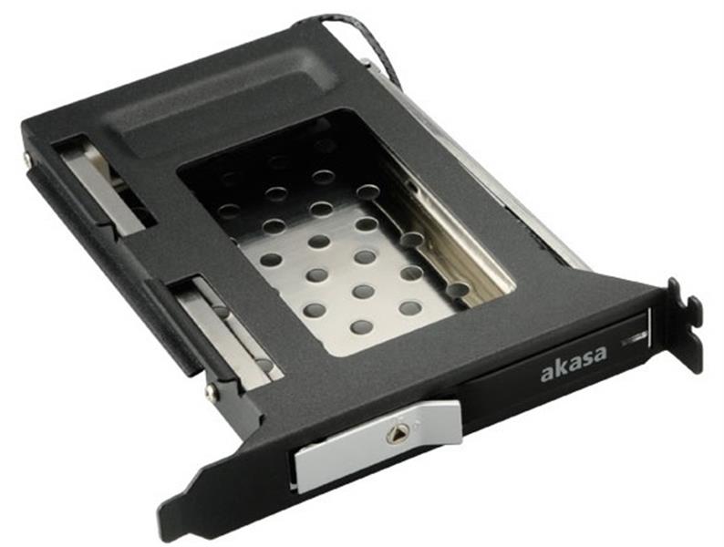 Akasa Lokstor M23 PCI slot mobile rack for 2 5 HDD SSD