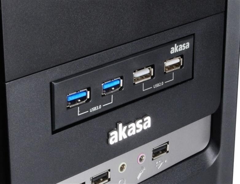 Akasa 3 5 internal 4 port usb panel 2 x usb3 0 2 x usb2 0 USB3 en USB3 internal motherboard connector