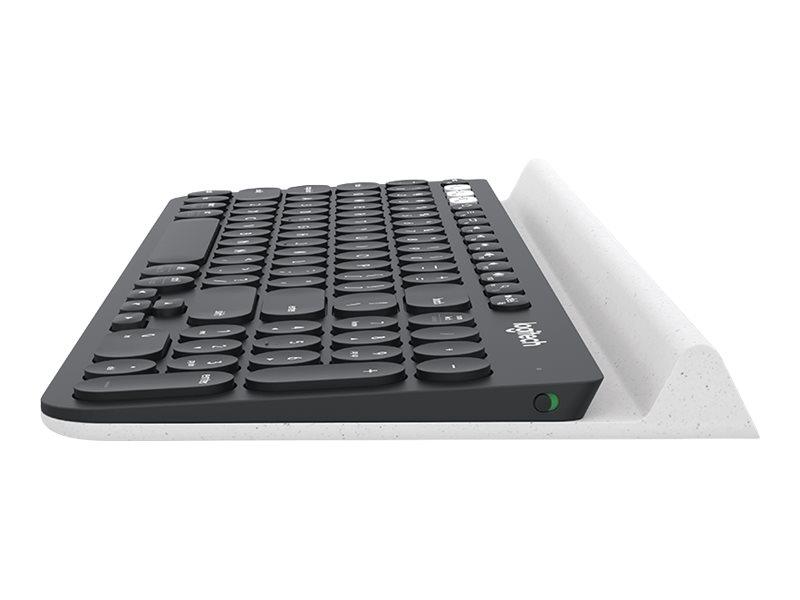 Logitech K780 toetsenbord RF Wireless + Bluetooth QWERTY US International Zwart, Wit