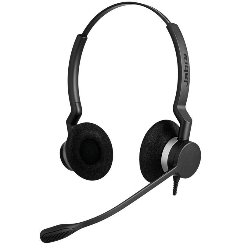 Jabra Biz 2300 QD Duo Headset Bedraad Hoofdband Kantoor/callcenter Bluetooth Zwart