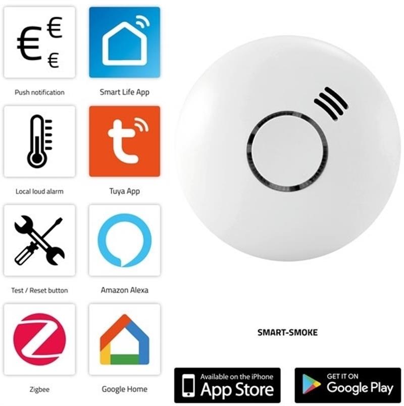 Alecto Smart Zigbee Smoke Alarm White