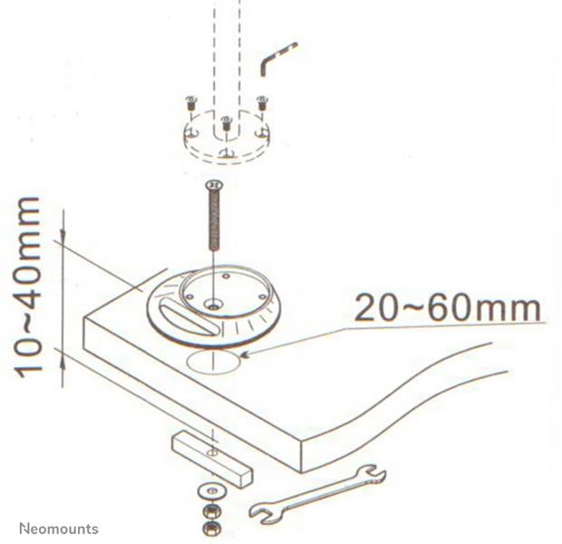 Neomounts by Newstar bureaudoorvoer