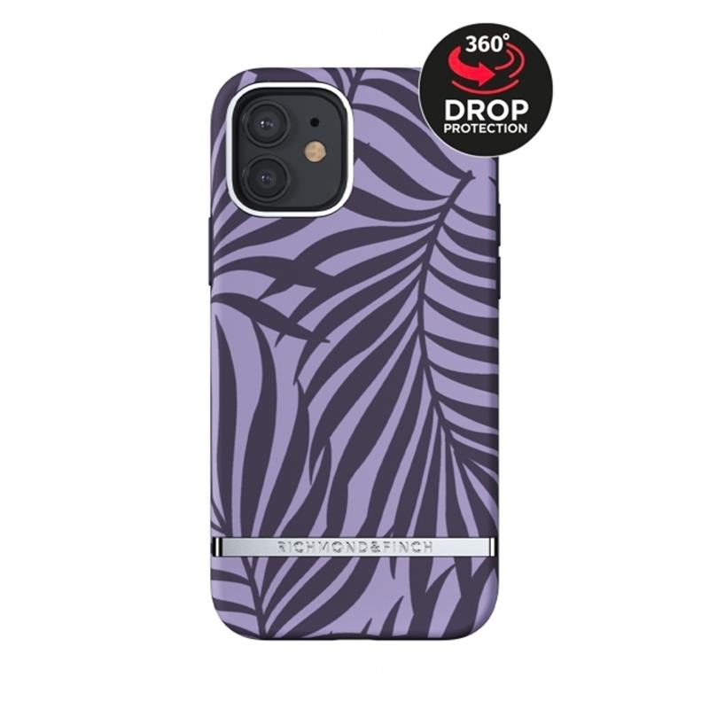Richmond Finch Freedom Series One-Piece Apple iPhone 12 12 Pro Purple Palm