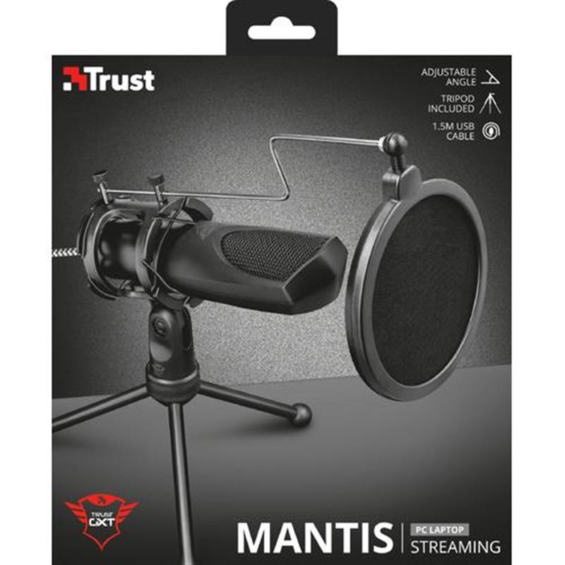 Trust GXT 232 Mantis PC-microfoon Zwart