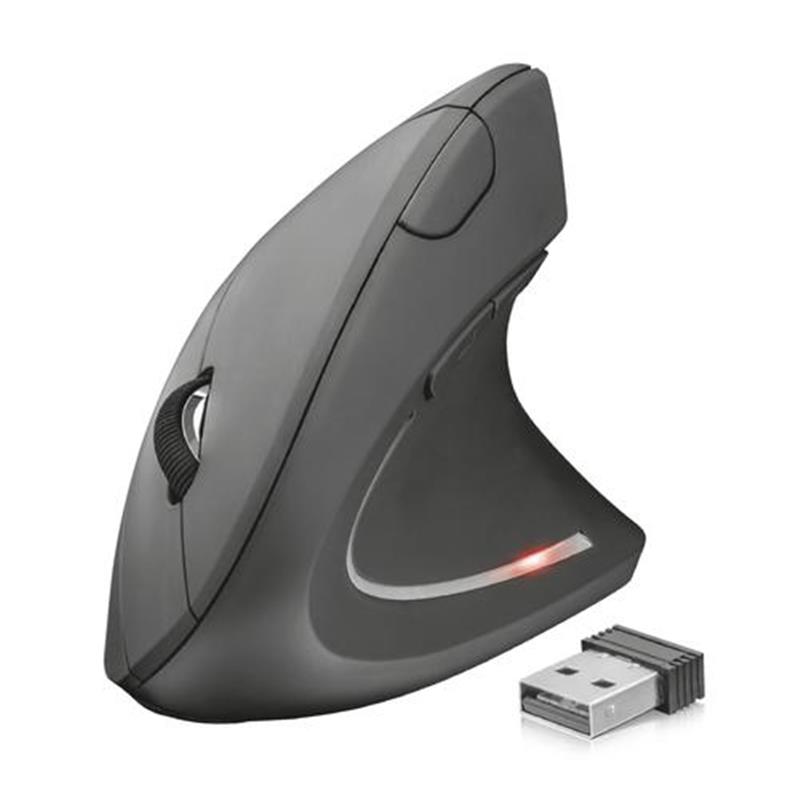 Trust Verto | Ergonomische Muis | DRAADLOZE | Verticaal | Grijs