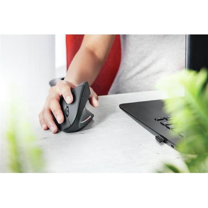 Trust Verto | Ergonomische Muis | DRAADLOZE | Verticaal | Grijs