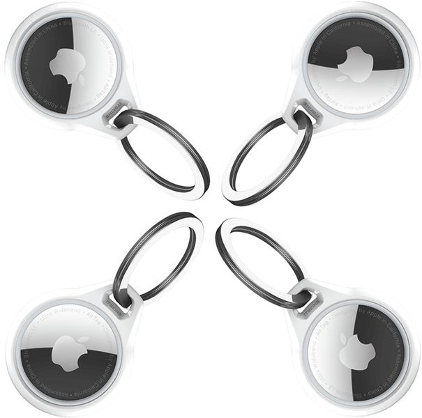 ITSKINS Level 2 AirCover Solid for Apple Airtag White 4-Pack 