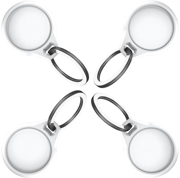 ITSKINS Level 2 AirCover Solid for Apple Airtag White 4-Pack 