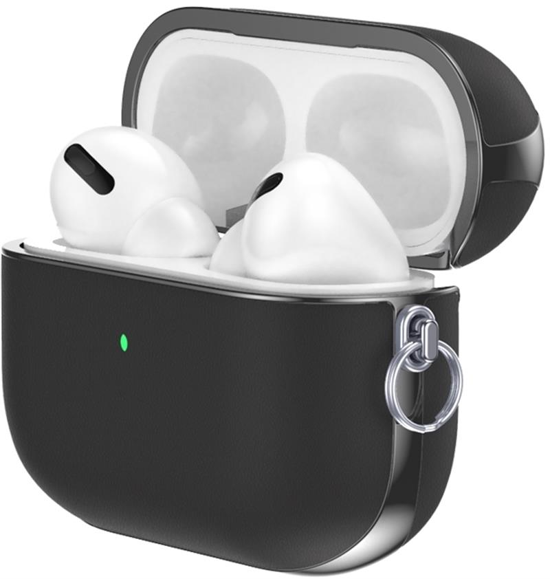 Valenta Leather Snap Case Apple Airpod Pro Black