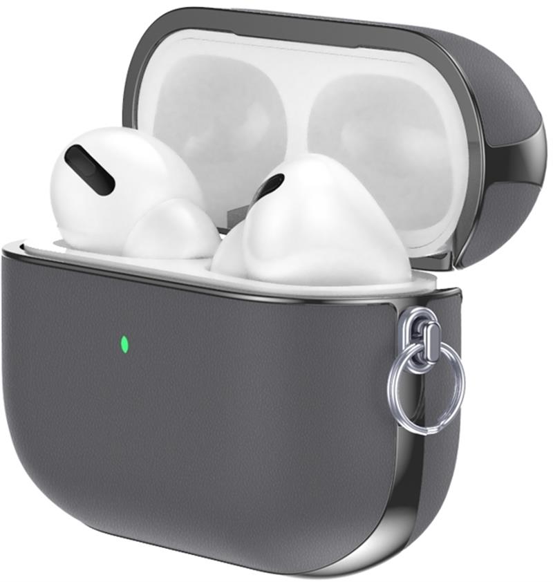 Valenta Leather Snap Case Apple Airpod Pro Grey