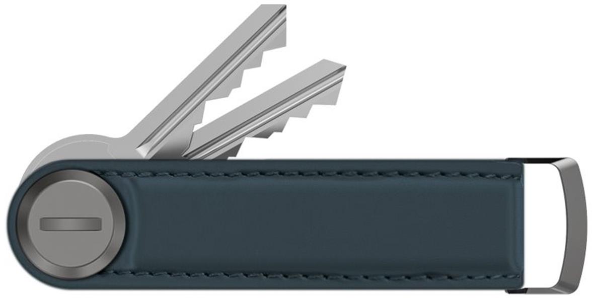 Valenta Leather Key Organizer Snap Blue