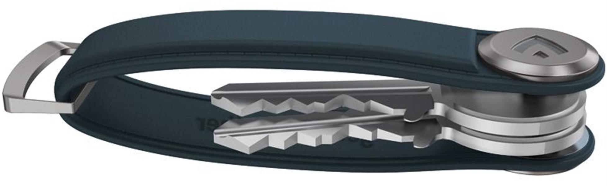 Valenta Leather Key Organizer Snap Blue