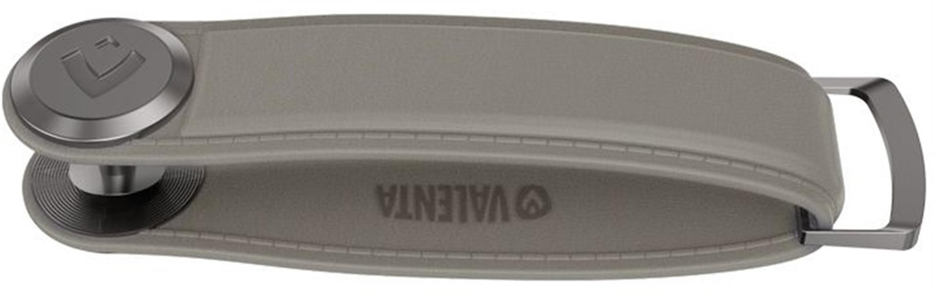 Valenta Leather Key Organizer Snap Grey